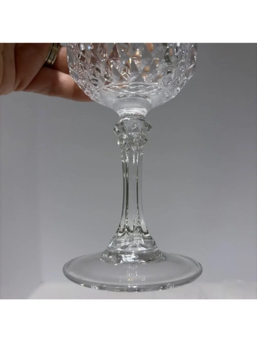 Vintage Cristal D'Arques Longchamp Wine Glasses Lead Crystal 6 Oz Set of 4